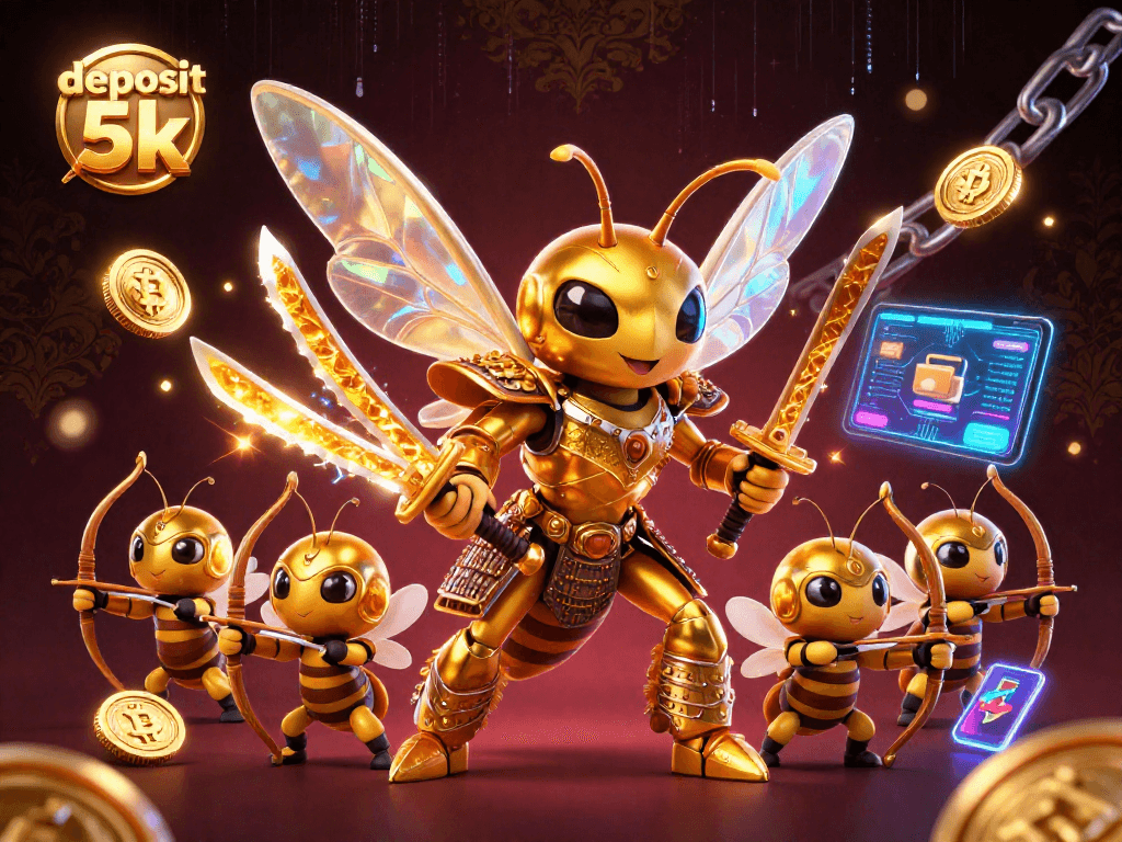 Experience deposit 5k rewards with a thrilling hive of samurai hornets battling for virtual gold coins.