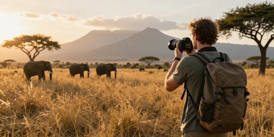 NAGA2000 traveler enjoying the beauty of Kidepo Valley National Park during sunset