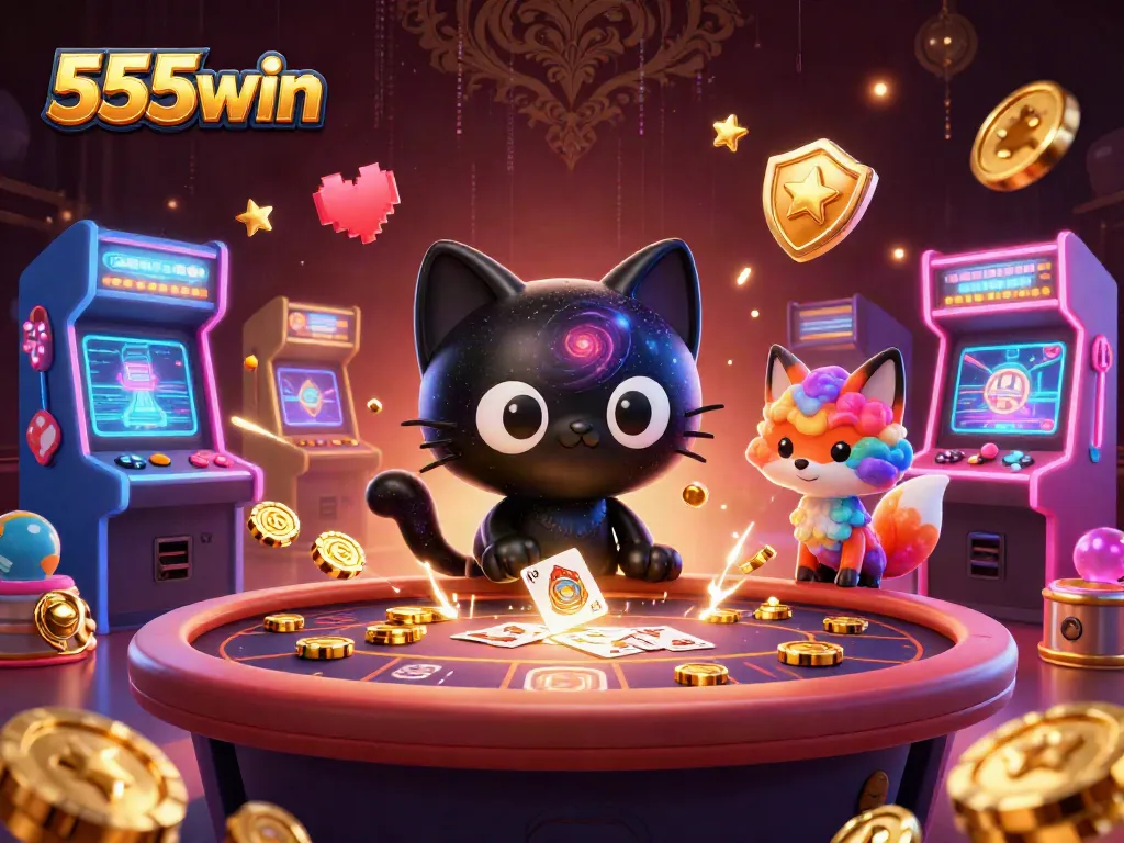 Experience the thrill of winning at 555win with dynamic casino scenes and enchanting characters.