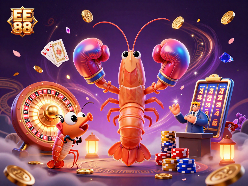 Win big at EE 88 with dynamic gaming action featuring vibrant 3D casino elements.