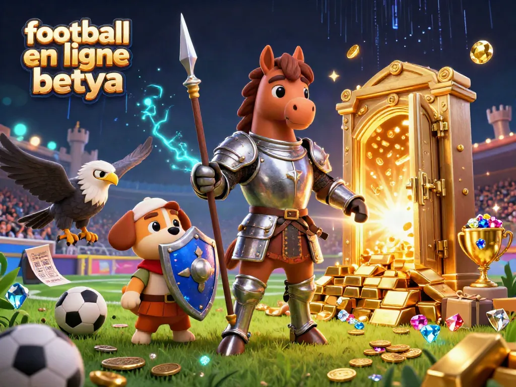 Place smart bets with football en ligne betya in an exciting sports environment filled with trophies and fans.