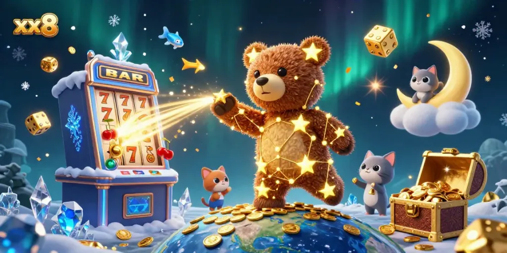 Experience the magic of xx 8 with a thrilling jackpot explosion in this vibrant casino scene.