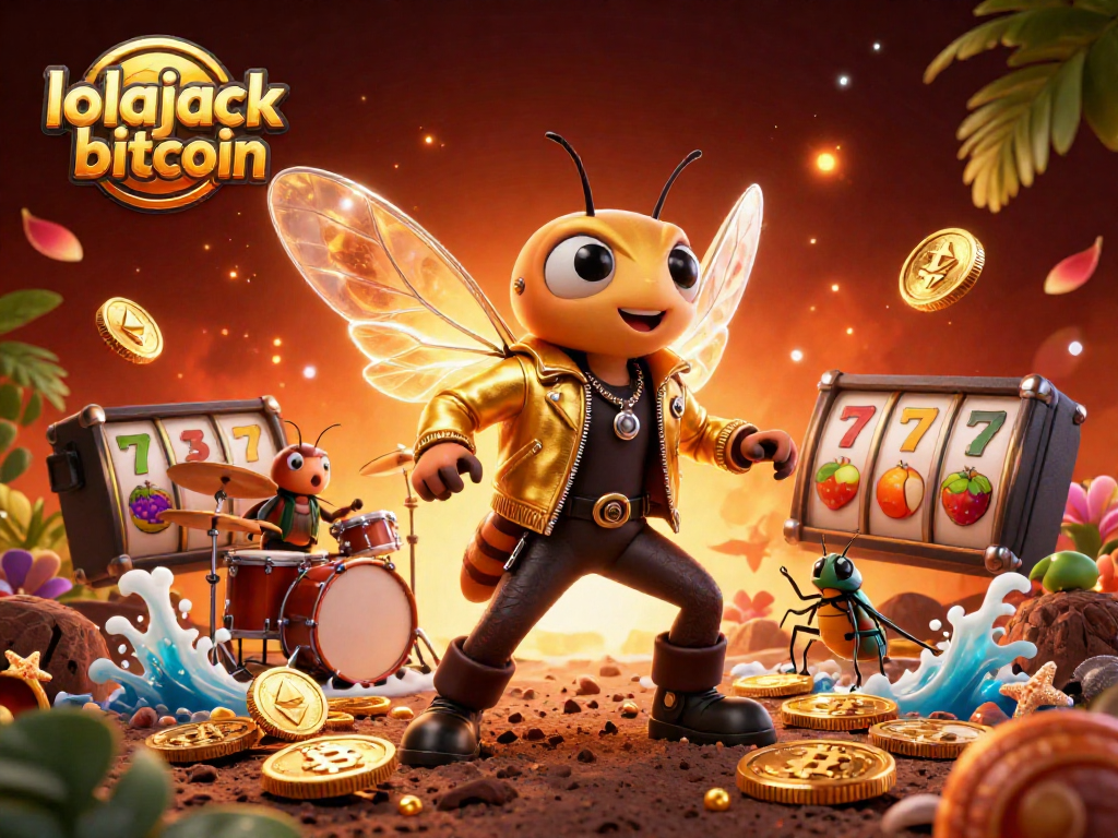 Engage in epic casino excitement with lolajack bitcoin as rock stars animate a thrilling scene.