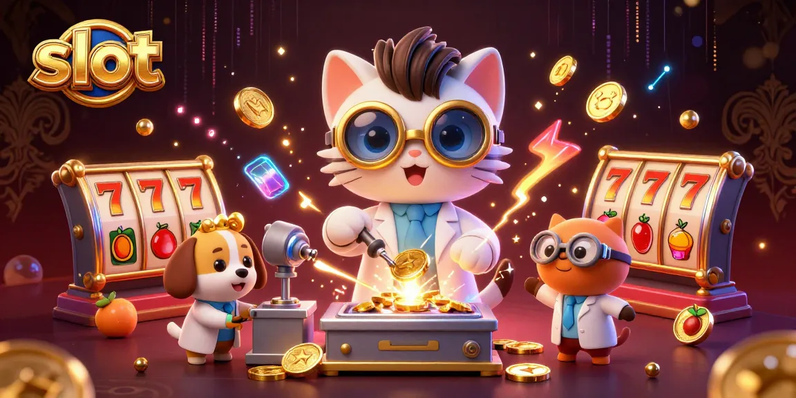 Spin the slot reels with excitement as golden coins and jackpots burst forth in this vibrant scene.