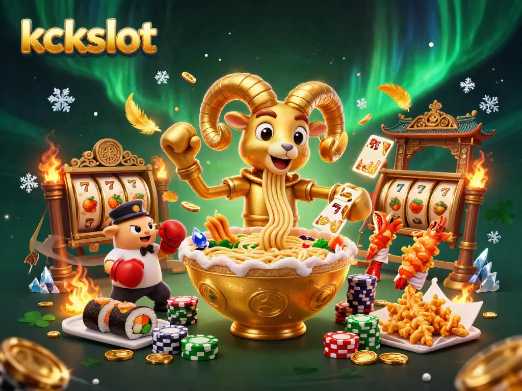 Rasakan sensasi bermain di KCKSLOT dengan ilustrasi kasino yang menarik dan karakter unik.