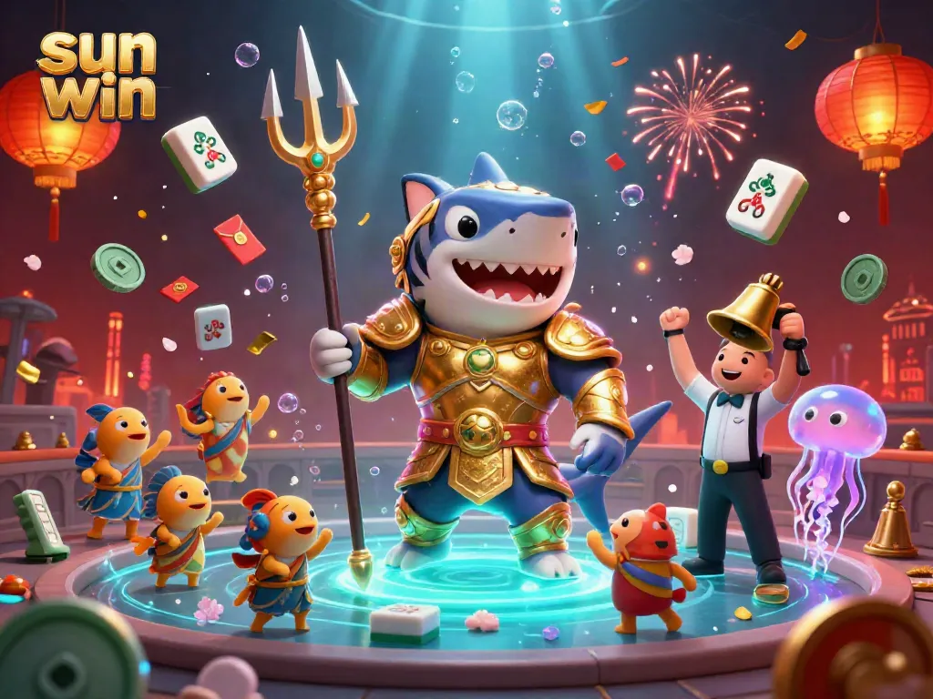 Experience the thrilling underwater arena of "sun win" with engaging elements and vibrant characters.