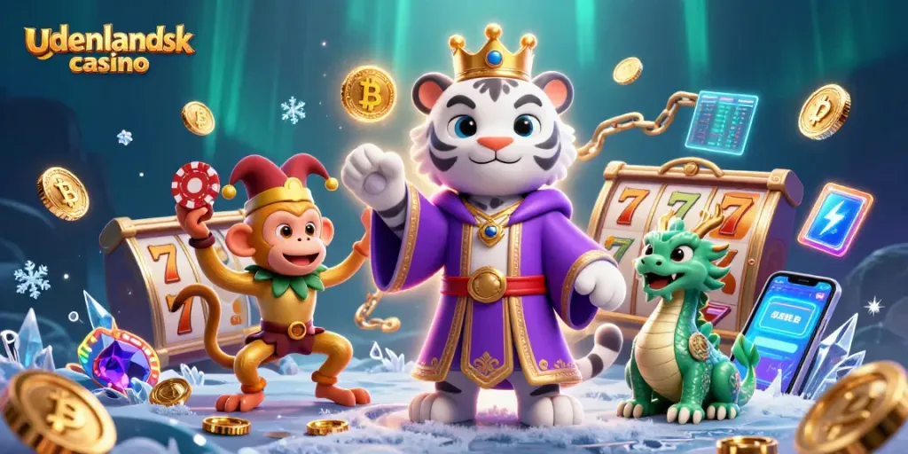 Engage with the excitement of udenlandsk casino featuring vibrant characters and dynamic gambling elements.