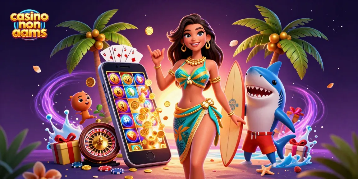 Illustrazione coinvolgente di casino non AAMS con personaggi vibranti ed elementi di gioco