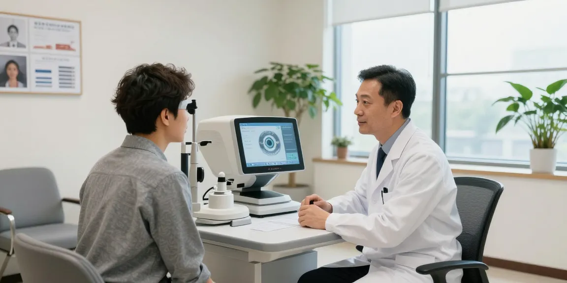 Personalized eye care consultation at SNU Eye Clinic, showcasing modern medical office and compassionate service.