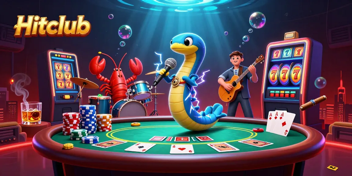 Hitclub features an energetic underwater casino scene with a DJ eel and vibrant slot elements.
