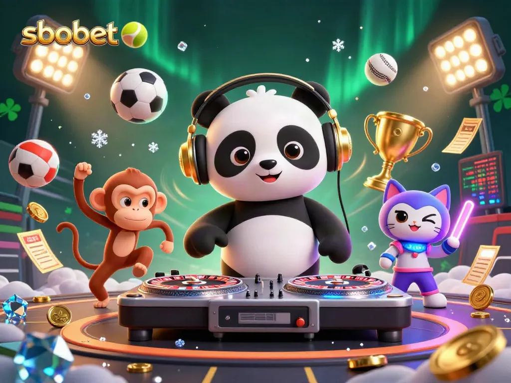 Engage in sbobet sports betting with playful characters and dynamic visuals enhancing the experience.