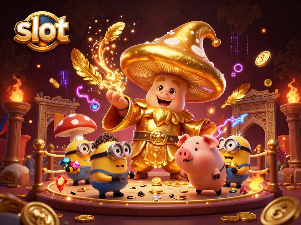 Engage with captivating slot games featuring a golden wizard, truffle pig, and vibrant treasures.