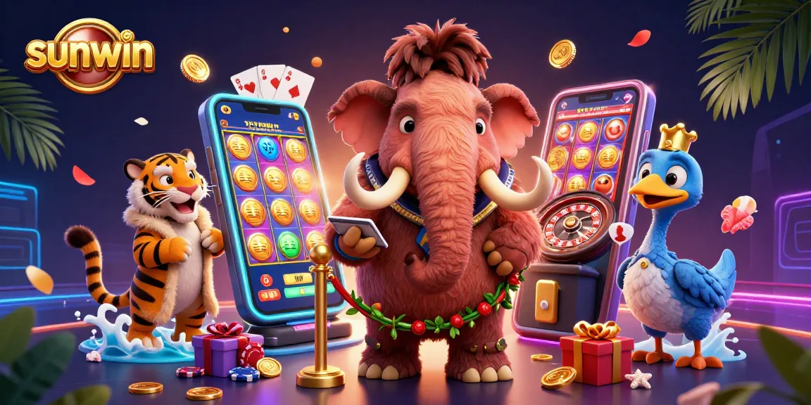 Experience thrilling gaming in the Sunwin casino with unique characters and vibrant slot games.