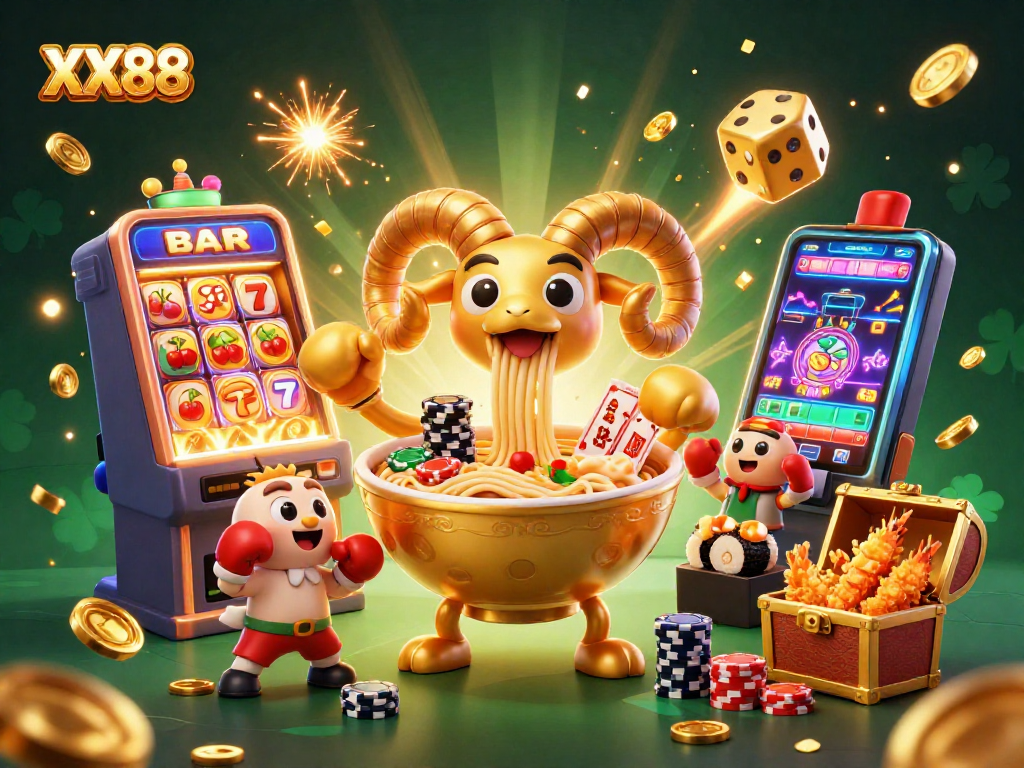 Engage in thrilling gameplay at XX88 with vibrant 3D casino elements and dynamic characters.