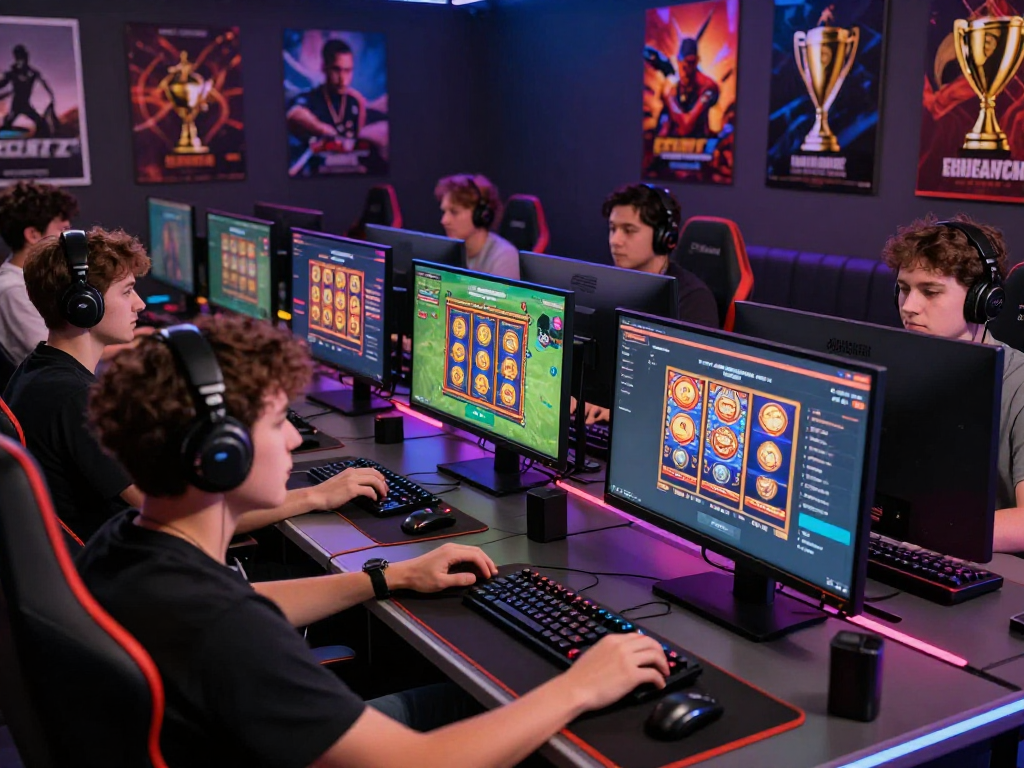 Engaging gaming scene showcasing login raja328 on vibrant screens, highlighting community and excitement.