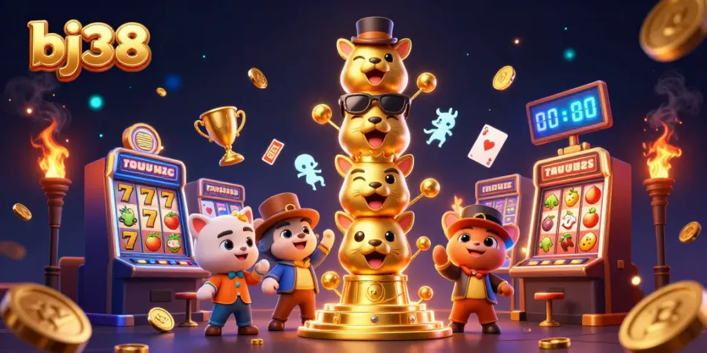 Experience the fun of gaming at bj38 with vibrant slot machines and dynamic casino elements.