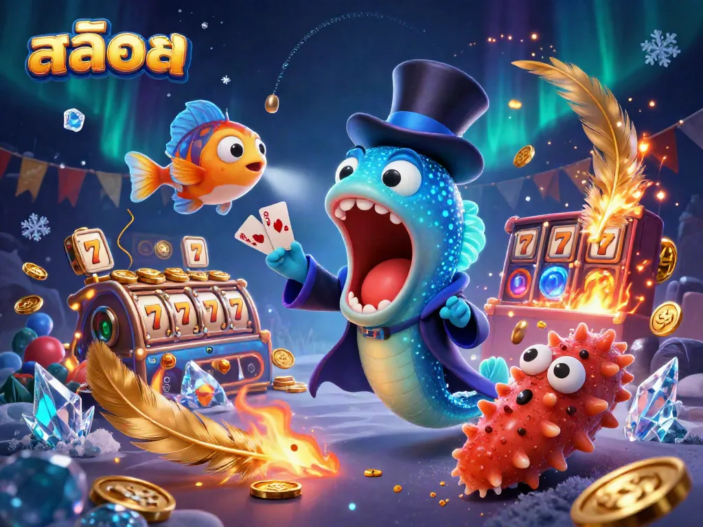 เล่นสล็อตในโลกใต้ทะเลกับตัวละคร 3D ในการแสดงมายากล