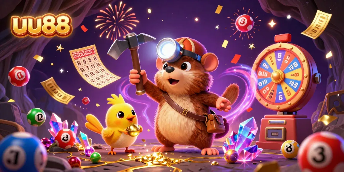 Experience the thrill of uu88 with a treasure hunter mole exploring a vibrant casino world.